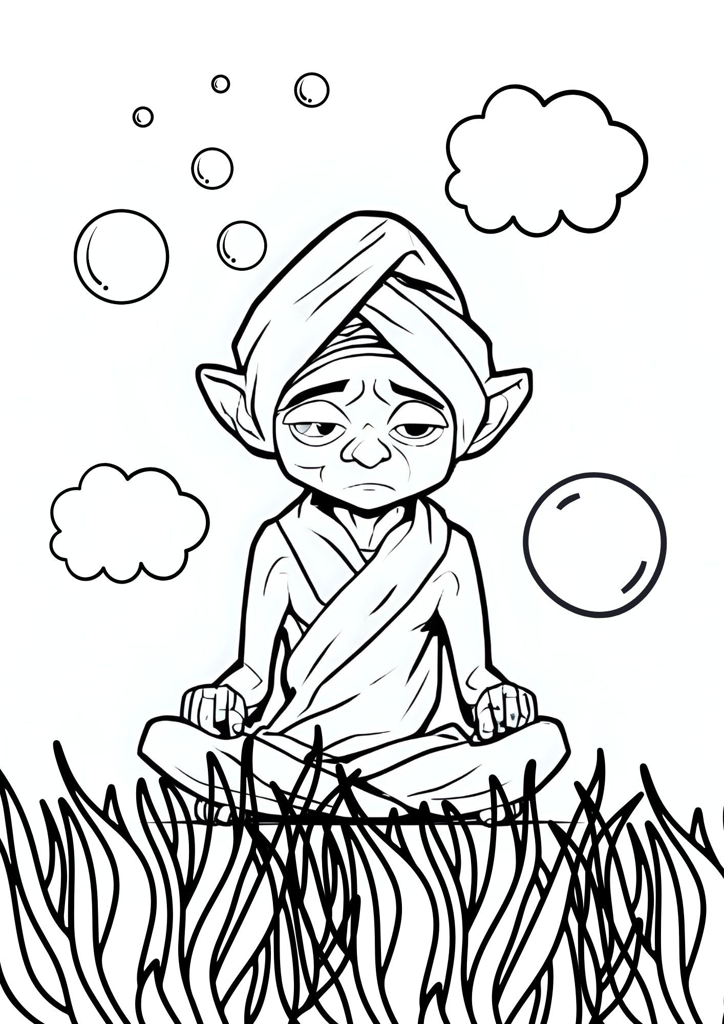 ✨🛁 COZY GOBLIN Adult Colouring Pages — PEAK SELF-CARE ENERGY 🛁✨