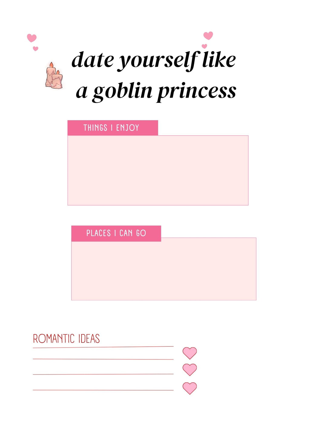 The Cozy Goblin Glow-Up Workbook- PDF|Digital File|Printable|