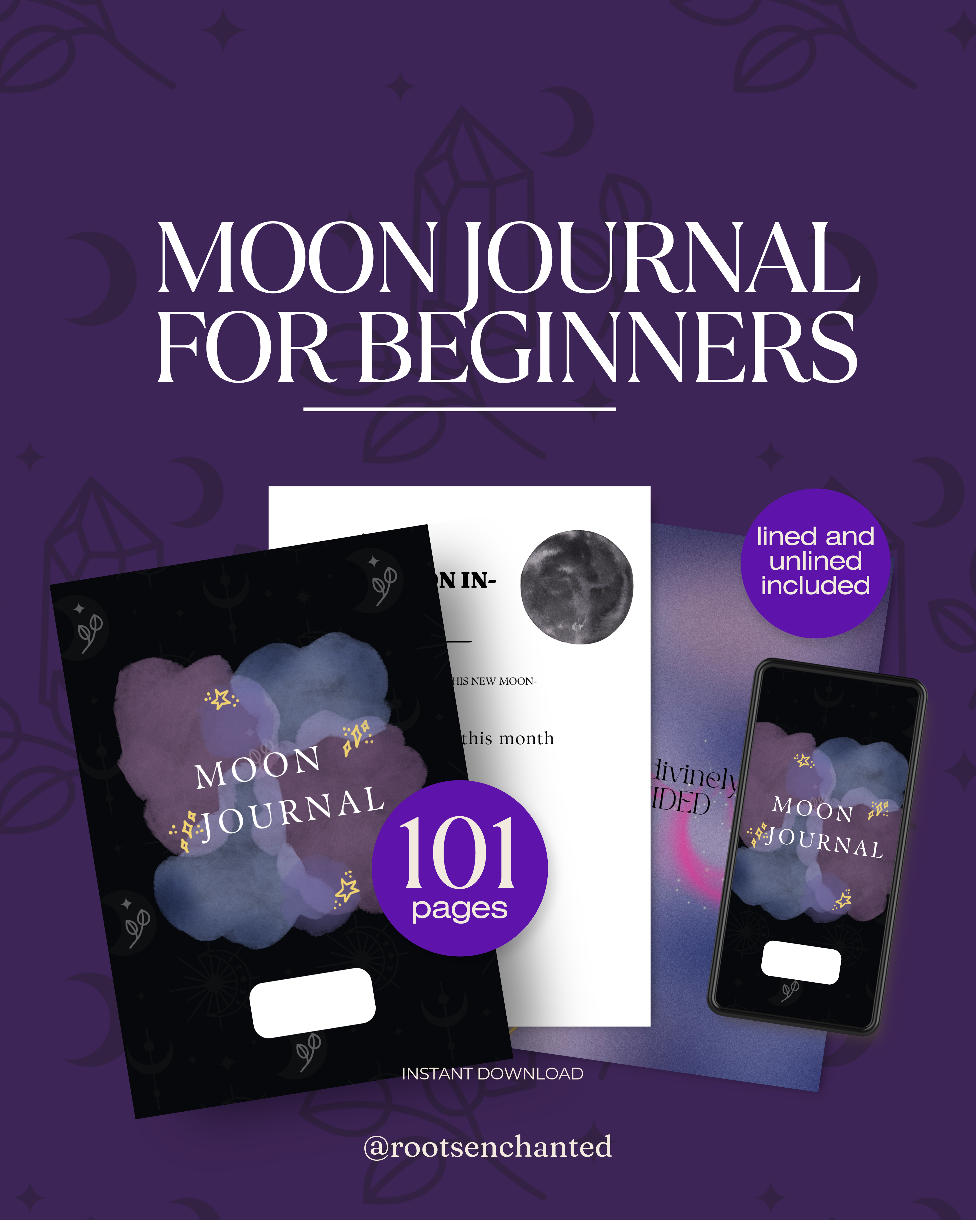 Beginners Moon Journal Digital and Print-Out