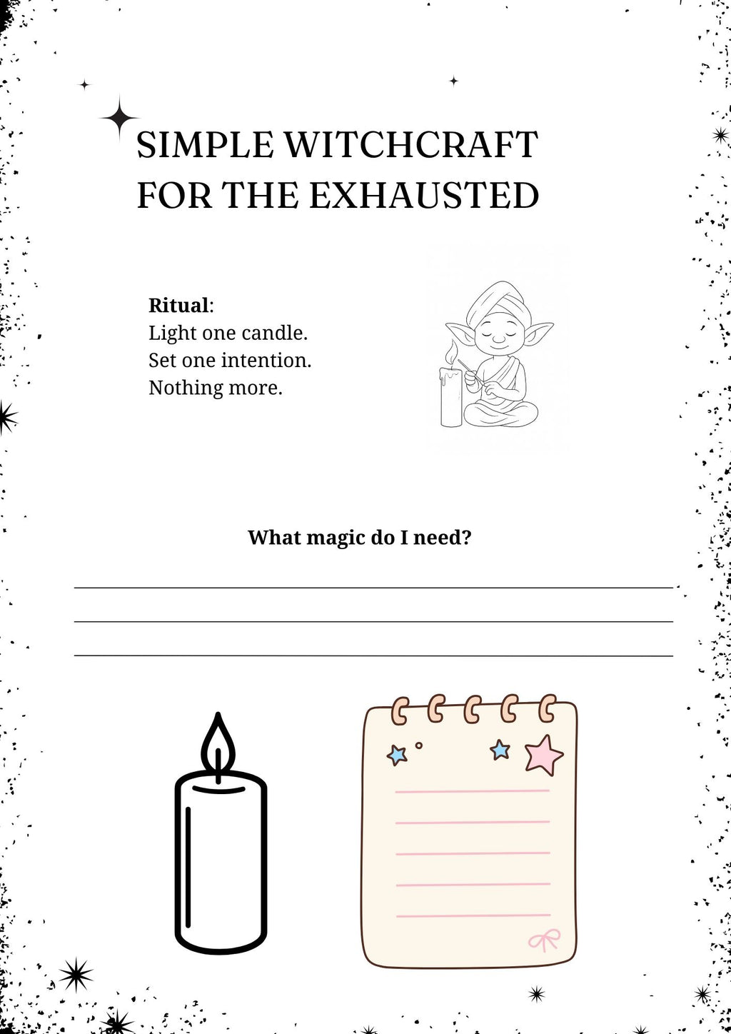 The Cozy Goblin Glow-Up Workbook- PDF|Digital File|Printable|